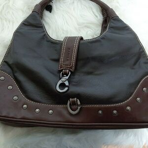 BABILA TWO Toned   Brown Leather Purse Anti‎ Theft
